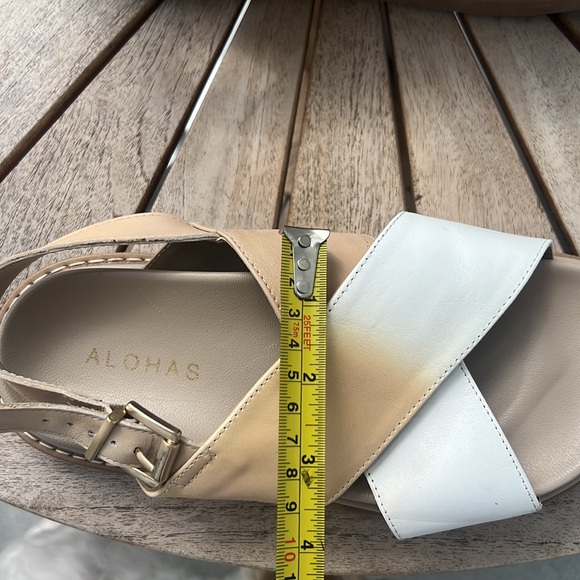 ALOHAS Marshmallow Bicolor Stone Beige Sandal Size W 5 - Picture 10 of 13